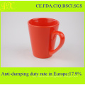 Wholesale Glaze V-Shape Ceramic Mug with Handle for Coffee